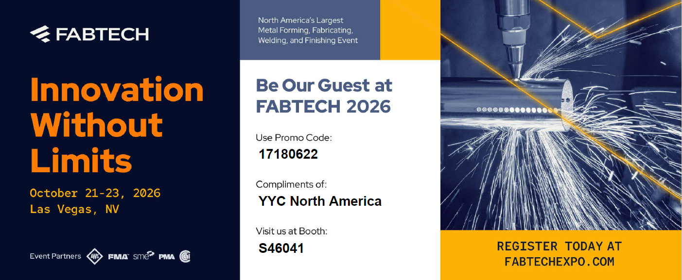 YYC at FABTECH 2026 | Booth S46041